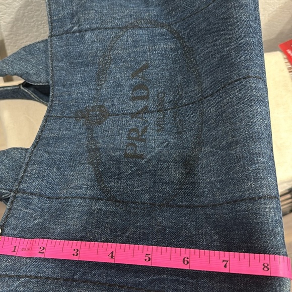 Prada Blue Denim Canapa Tote Bag - Picture 15 of 16